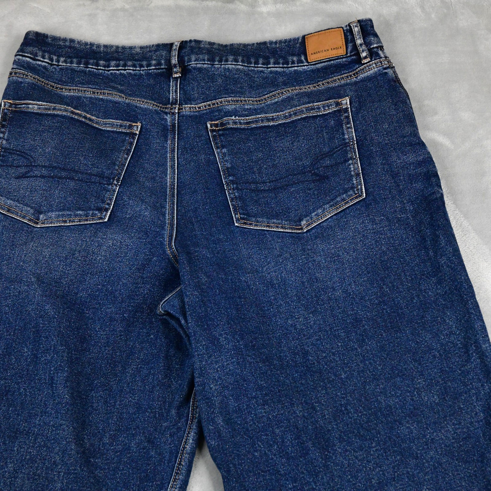 American Eagle Jeans Womens 20 Long (37x33) Curvy Super Hi-Rise Baggy Wide Leg - Picture 8 of 12